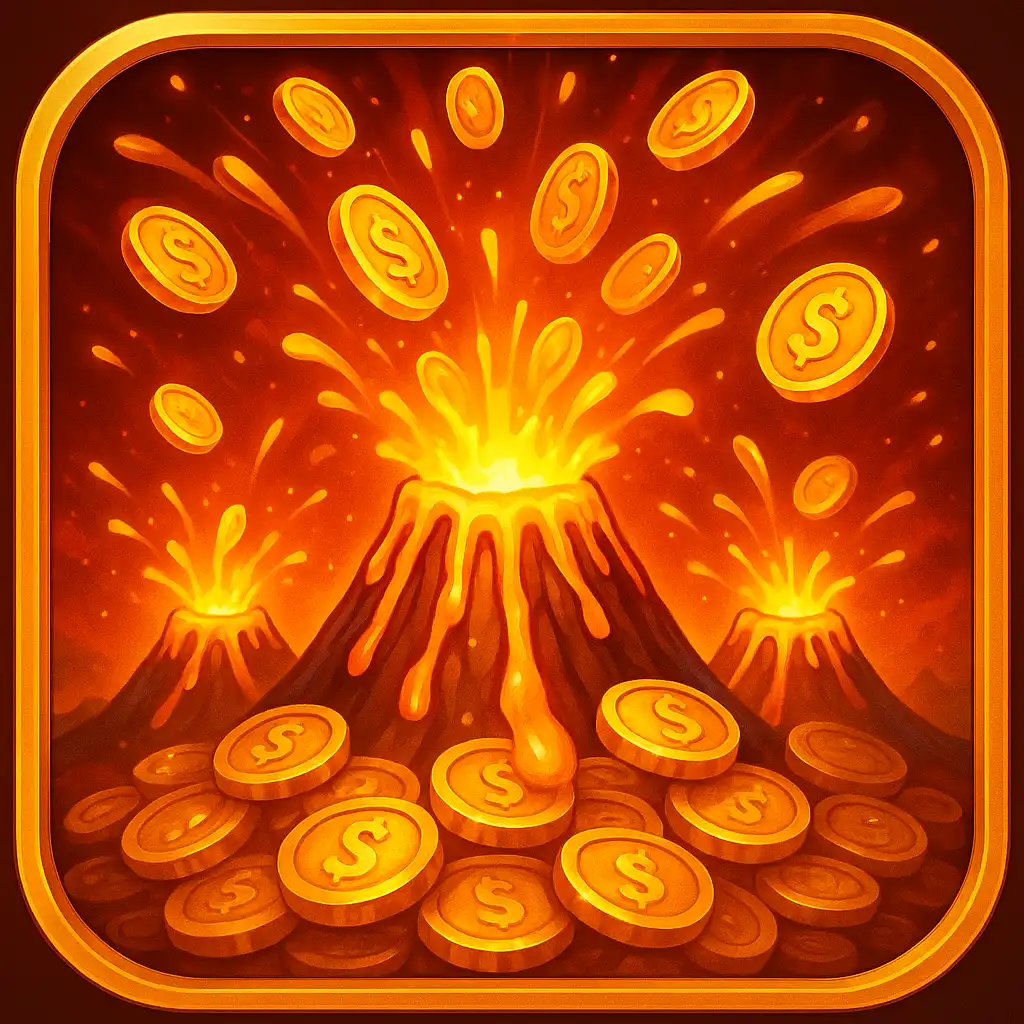 3 Coin Volcanoes slot game screenshot